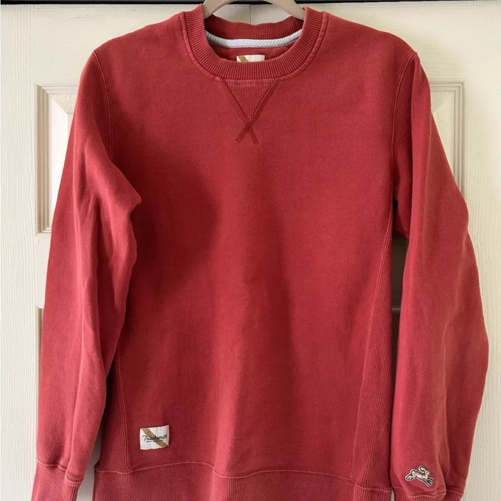 Men's Tracksmith Red Crewneck Sweatshirt